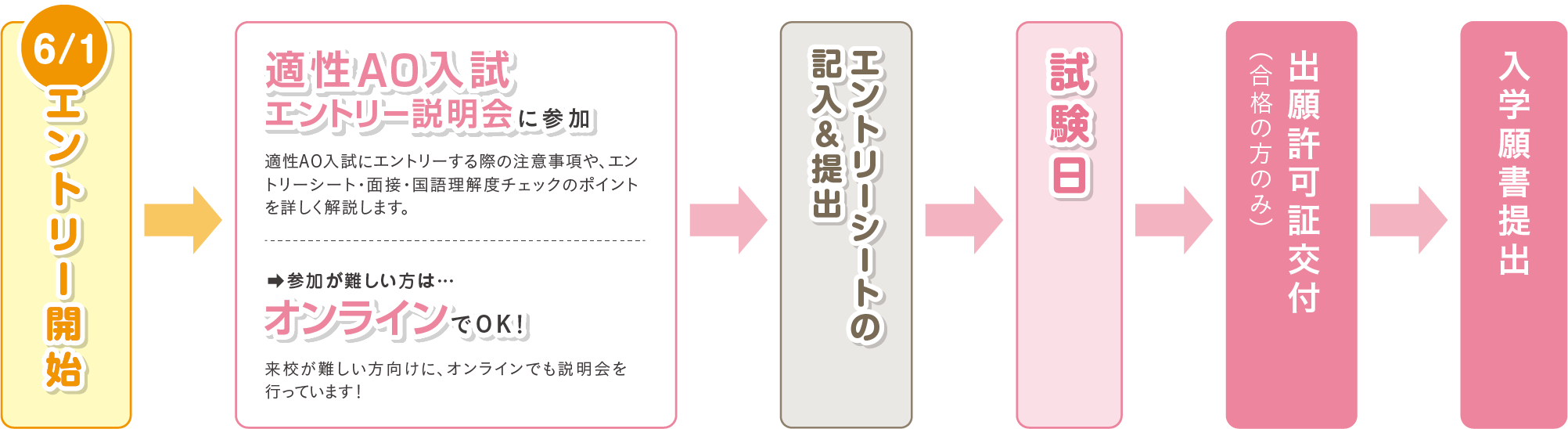 適性AO入試の流れ