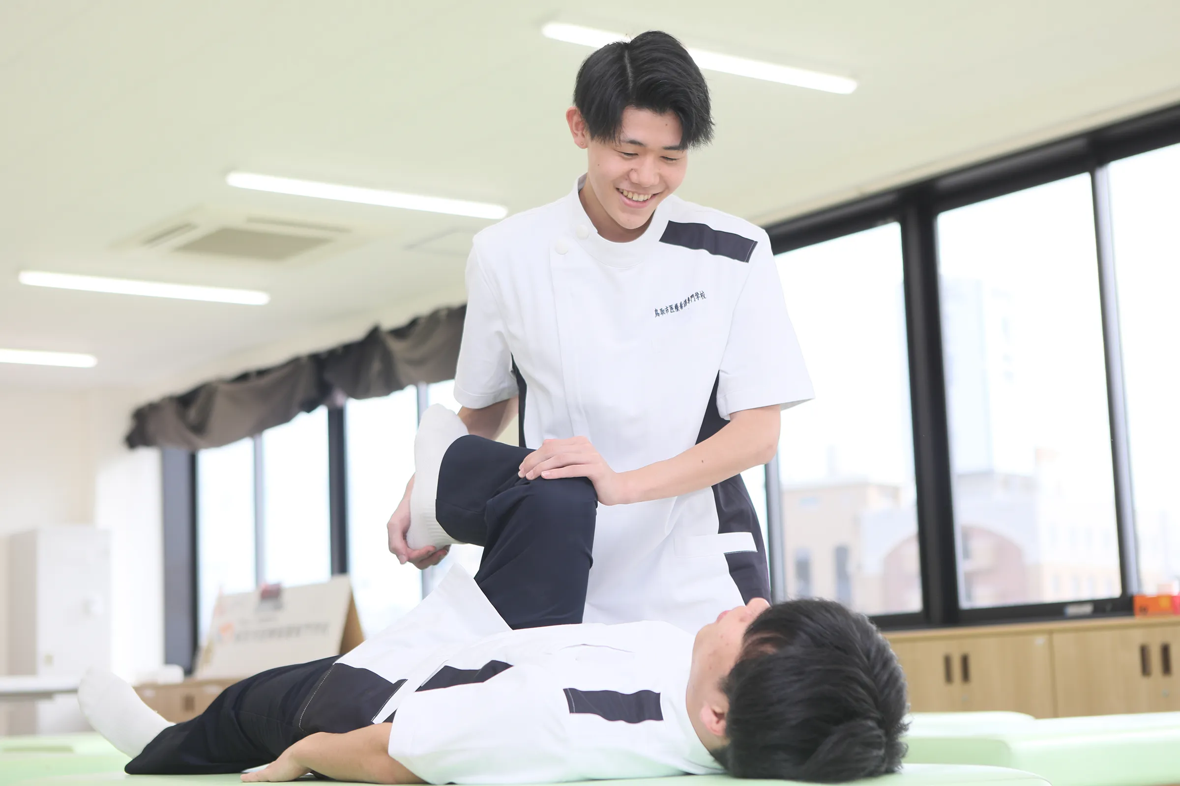 理学療法実習の様子