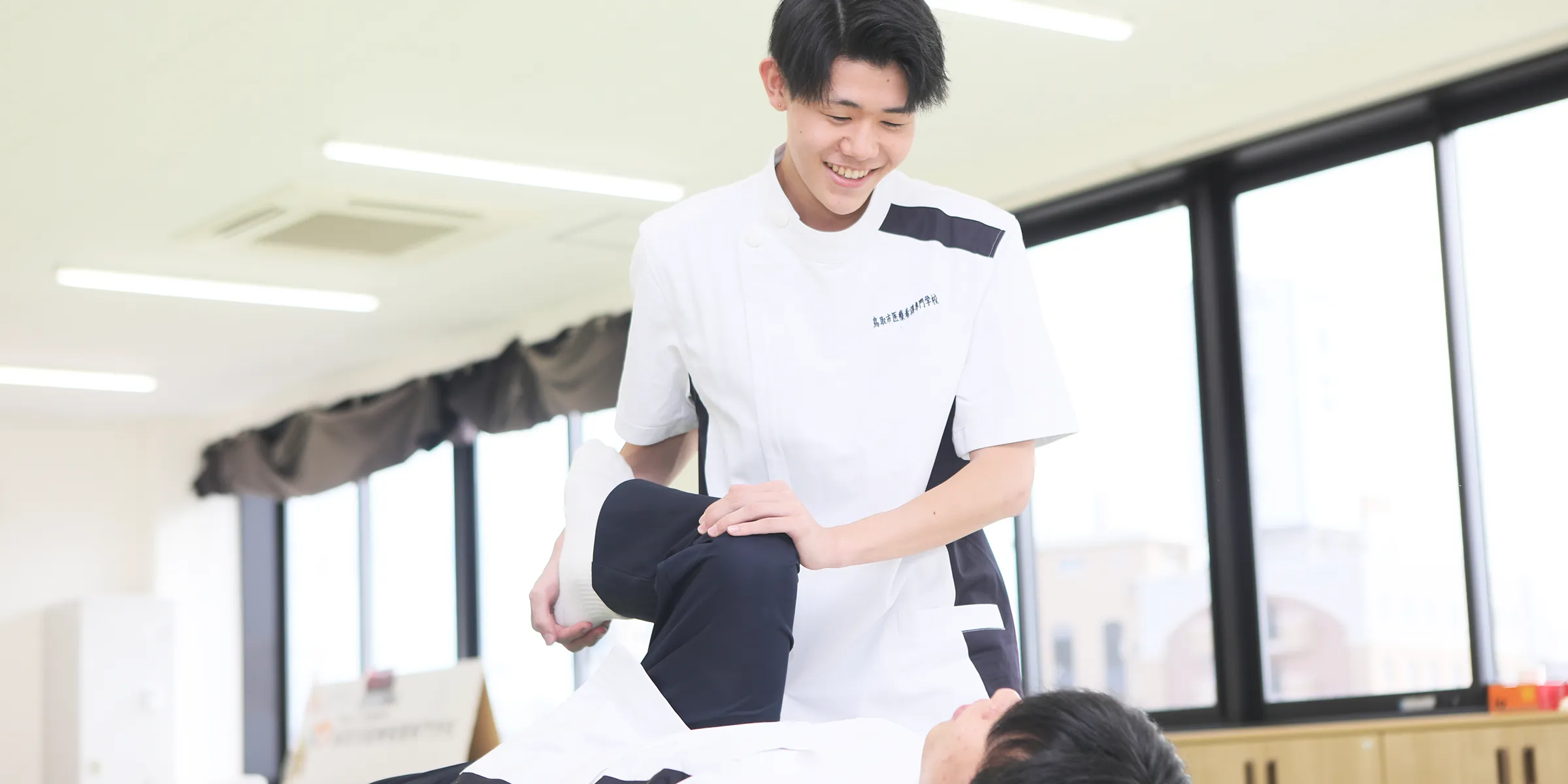 理学療法実習の様子