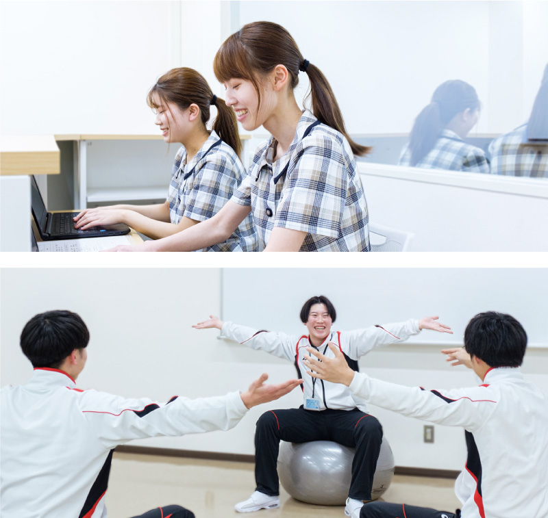 医療福祉総合学科（医療秘書・クラーク専攻、健康リハビリ専攻）