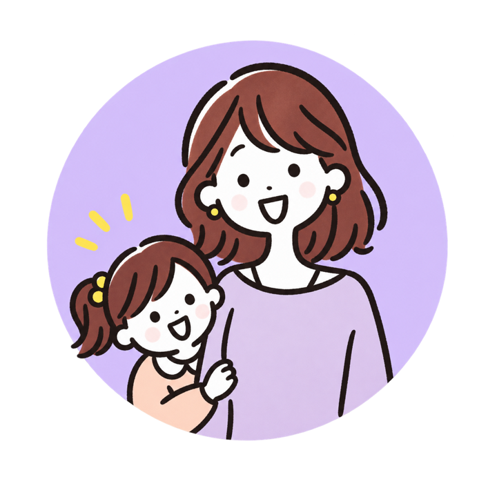 子育てと学びを両立する人のイラスト